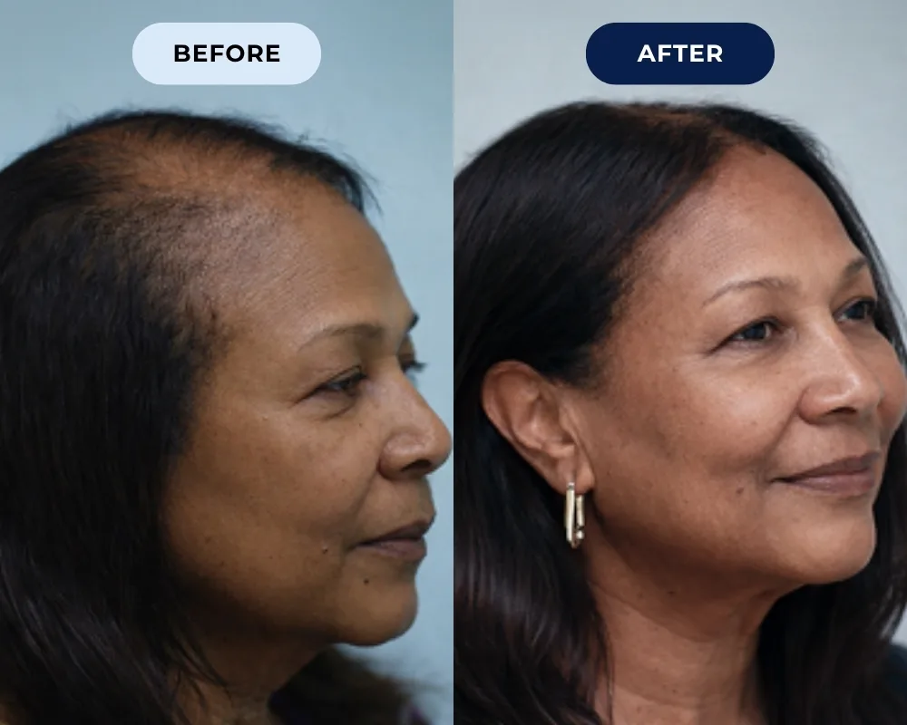 Before and after hair growth result 9